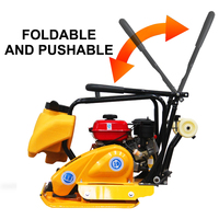 Compacteur à plaque vibrant HYMAC OEM C60 de 60 kg avec moteur essence Honda - En promotion
