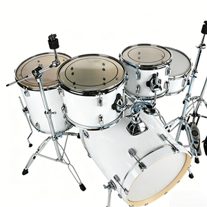 Set Batteria Singola a 5 Pezzi con 3 Piatti, Design con Camera in Legno, <span class=keywords><strong>Grancassa</strong></span> da 22" e Rullante da 14" per Adulti, Studenti e Principianti - Product Image 6