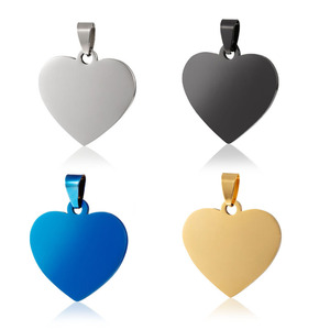 All'ingrosso targhette per animali domestici con motivo identificativo per cani e gatti ciondolo con cuore in acciaio inossidabile ciondolo portachiavi con ciondolo personalizzato - Product Image 5