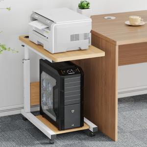 Support d'imprimante de bureau multifonctionnel à double couche, extension de bureau, rangement pour unité principale et photocopieur, matériau métallique - Product Image 2