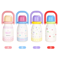 Botella de Agua Aislada de Acero Inoxidable Personalizada con Logotipo, para Niños, 650 ml/22 oz, con Asa y Tapa con Pajita