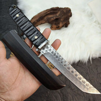 Couteaux d'extérieur en acier damas de haute qualité Couteaux de chasse de pêche de camping pour une utilisation sur le terrain