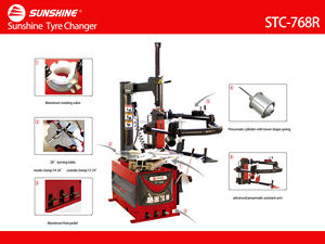 SUNSHINE Démonte-pneus, machine à réparer les pneus STC768R, avec bras auxiliaire - Product Image 3