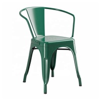 Chaise verte d'événement de mariage-Cadre en métal empilable direct d'usine pour des parties et des banquets