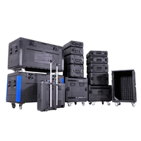 260mm Profondeur 8U 12U 14U 16U Dnp Ds-Rx 1 Hs Flight Case PE Plastique Antichoc Professionnel Flight Case pour Music Equipment Trans