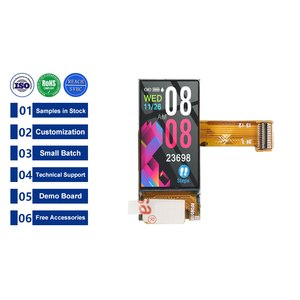 0,95-дюймовый малогабаритный AMOLED-дисплей IPS 120*240 300cd SPI 24-контактный, 0,95-дюймовый модуль сенсорного OLED-экрана с емкостным сенсором CTP - Product Image 1