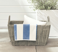 Serviette de plage et de bain en coton tissé rayé de haute qualité, 2 couleurs, grande taille, avec couleur et logo personnalisés