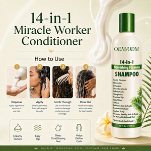 Wholesale 14 in 1 Nourishing Formula <b>Shampoo</b> for Natural and Relaxed Hair Deep <b>Moisturizing</b> Detangling Cleanser 474ml - Product Image 5