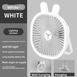 X418 Is-d510 Led Lighting Small <b>Table</b> Fan Electric Rechargeable Fan for Office Household - Product Image 2