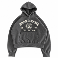 Sweat à capuche oversize 100 % coton avec doublure polaire tricotée, personnalisable avec impression sérigraphique du logo de la marque et strass