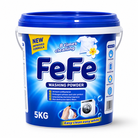 Lessive en poudre FeFe 5KG, grand format familial, avec poignée de transport pratique pour la lessive à domicile