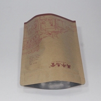 Sacs en papier kraft personnalisé, pièces, en pet, pour poulet frit à chaud, dinde, avec fenêtre transparente