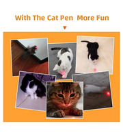 Pointeur laser LED écologique 2 en 1 et lampe de poche Mini laser rouge portable Jouets pour chat avec porte-clés