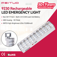 Luminaire LED rechargeable pour sortie de secours, design linéaire et compact, double luminosité, fonction de test, idéal pour couloir