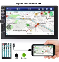 Reproductor de Audio Estéreo para Auto MP5 de 7 Pulgadas, Reproductor Universal de Música y Video FM con Bluetooth, USB, 12V y Cámara de Reversa de 8 LED