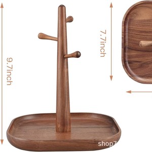 Support de rangement pour clés en bois, organisateur multifonctionnel de bureau pour clés, montres, bijoux, présentoir - Product Image 3
