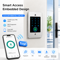 Système de contrôle d'accès par empreinte digitale avec clavier intégré en acier inoxydable, WiFi Tuya, étanche IP67, dernière génération