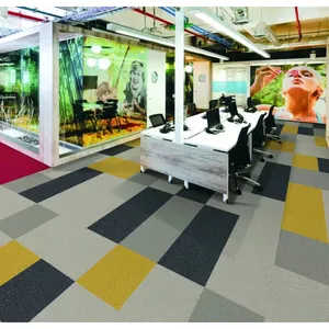 Tappeto rimovibile di lusso in nylon di colore puro 60x60 tappeto modulare da ufficio