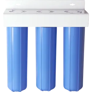 Sistem Filter air seluruh rumah Waterdrop 3-tahap, 20 inci rumah Filter biru besar