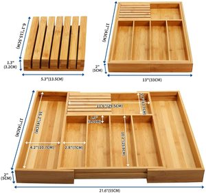 Hot Selling Stretch Bamboo Rack Home Accessories Kitchen Storage Box