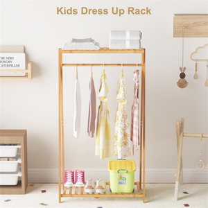 Moderno Appendiabiti Portatile in Legno per Bambini, Organizzatore con Ripiani per Vestiti, Ideale per Ingresso, Camera da Letto e Soggiorno - Product Image 4