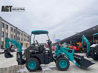Mini Backhoe Loader 4x4 Hidrolik 1Ton 2Ton 3Ton Bersertifikasi EPA Daya Lebih Besar