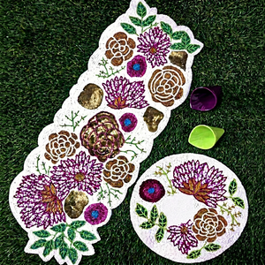 Custom Logo Woven Embroidered Floral White Lace Luxury Flower <b>Table</b> <b>Runner</b> for Home Wedding <b>Dining</b> <b>Table</b> - Product Image 1