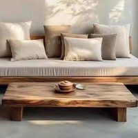 Table basse de style Wabi-sabi, table basse en bois massif personnalisable, meubles de salon, bois massif haut de gamme moderne