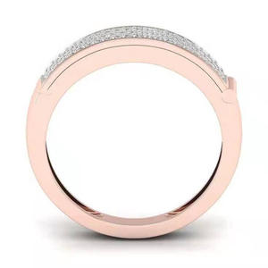 خاتم نسائي للخطوبة, خاتم نسائي للخطوبة بتصميم أمريكي وأوروبي مكتوب عليه آية Love You Full Crystal - Product Image 5