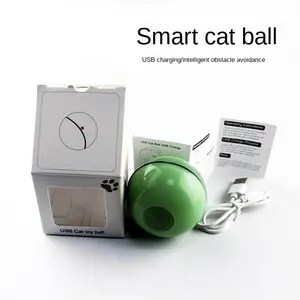 Intelligent Interactivecattoyball Automaticrolling Ball USB RechargeableLED Light Interactive Cat Toy Cat Self High Magic Device