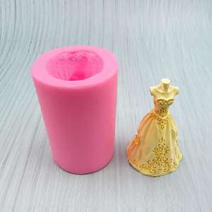 Moldes de Silicona para Decoración de Pasteles, Diseño de Vestido de <span class=keywords><strong>Princesa</strong></span> para Bodas, Moldes para Velas de Chocolate, Fácil Desmoldeo, Herramientas para Pasteles - Product Image 3