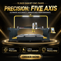 Mesin Pemotong Batu CNC 5-Axis Sawjet dengan Kapasitas 3600x2000x90mm Multifungsi