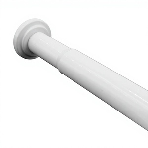 Varillas de tensión de hierro contemporáneas de 22/25 mm, 60-100 cm (24 "-40 ") de longitud, de metal blanco con instalación fácil y extremos personalizables - Product Image 3