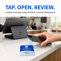 Carte de commentaires numérique sans contact NFC programmable avec code QR pour Instagram, Facebook, Google