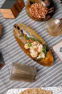 ชุดชามเสิร์ฟแตรธรรมชาติทํามือด้วยมือขัดเงาสูงคุณภาพสูงสําหรับโฮมโฮเทลและร้านอาหารจากอินเดีย - Product Image 2