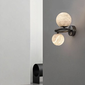 Lámpara de pared moderna con forma de bola de mármol, Led E27, 220V, Control por interruptor para sala de estar, dormitorio, escalera, pasillo, iluminación - Product Image 4