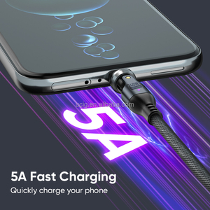 Cable DE DATOS giratorio tipo C de 240W | Rotación doble de 540 grados 48V 5A Carga rápida de la cámara del cargador del teléfono de carga a la cámara del cargador del teléfono de la USB-C - Product Image 5