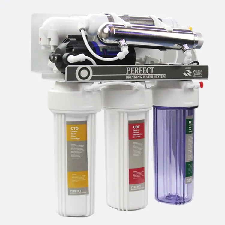Sistema doméstico de filtro de água de 8 estágios com filtro UV filtro mineral OEM