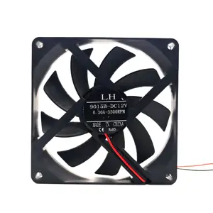 Ventilation Exhaust Fan 9015B 12V 0.3A 3500RPM Ball Bearing DC 24V 36V Axial Cooling Fan Strong Silent 90*90*15mm Brushless