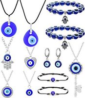 Devil Eye Nausnice Lucky Naramek Sperky Set Blue Eye Sperky Set