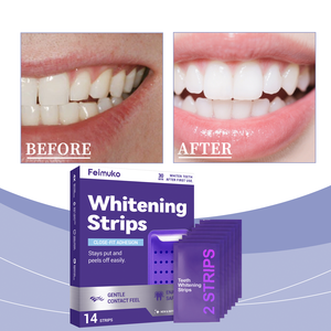 Strisce Sbiancanti per Denti Feimuko Mint Purple Shiny Care, Modello per Uso Quotidiano Portatile, Cura della Salute Orale, Facile Utilizzo - Product Image 2