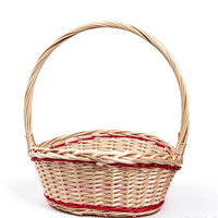 Panier à fleurs en osier tressé fait main, panier à fruits, panier cadeau de fêtes, panier en rotin, directement de l'usine, pas cher, personnalisation acceptée