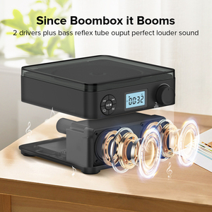 เครื่องเล่นซีดีอเนกประสงค์สไตล์เรโทร พร้อมบลูทูธ วิทยุ FM ช่องเสียบ USB และการ์ด TF หน้าจอ LCD ลำโพงสเตอริโอคู่ สำหรับใช้ในบ้าน รถยนต์ และบนโต๊ะทำงาน - Product Image 4