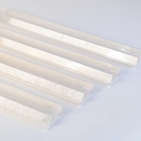Règle de Mahjong de luxe en acrylique blanc nacré, poussoir de tuiles à bord droit pour jeux de Mahjong américain et divertissement à domicile