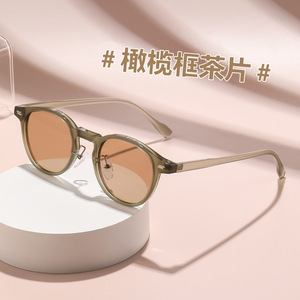 Lainiao 6012 Wholesale Metal <b>Sunglasses</b> China Retro Unisex Custom <b>Round</b> <b>Frame</b> Luxury PC Lenses Polarized UV400 - Product Image 5