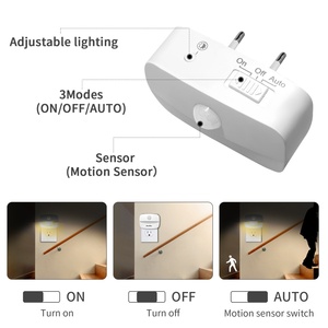 Luz Nocturna LED con Sensor de Movimiento, 3 Modos (Auto/Encendido/Apagado), Ahorro de Energía, Enchufe EU/US - Product Image 6