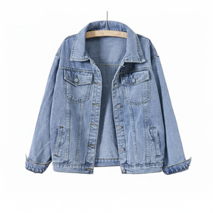 Chaqueta vaquera amarilla para mujer al por mayor, chaqueta informal personalizada, chaqueta vaquera corta ajustada a la moda para mujer - Product Image 1