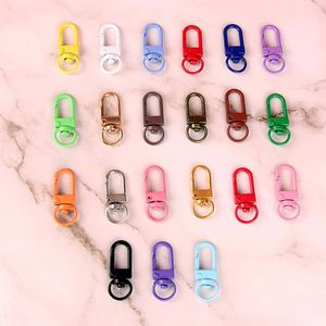 Porte-clés en métal de haute qualité avec boucle pour chien, peinture couleur bonbon lisse, mousquetons pivotants, accessoires de sac DIY - Product Image 5