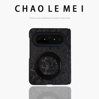 Coque de téléphone Huawei Pura X Max, nouvelle coque de protection intégrale avec support magnétique rotatif à charnière et bordure noire