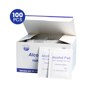 100 toallitas desinfectantes de primeros auxilios por caja, con 70% de <span class=keywords><strong>alcohol</strong></span> isopropílico, estériles, de tela no tejida, para desinfección médica. - Product Image 2